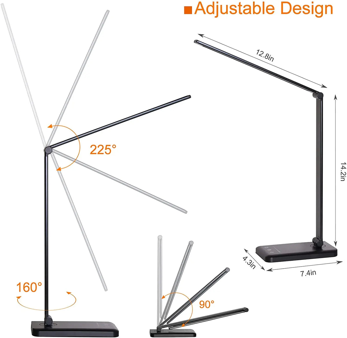 5 Lighting Mode LED Desk Lamp + Wireless Phone Charger MyStore