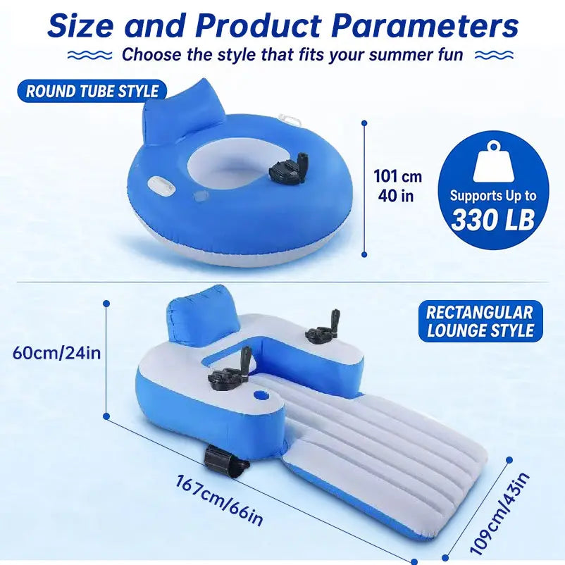 PowerFloat – Electric Propeller Inflatable Lounge Chair, Hands-Free Pool & Lake Cruiser eprolo