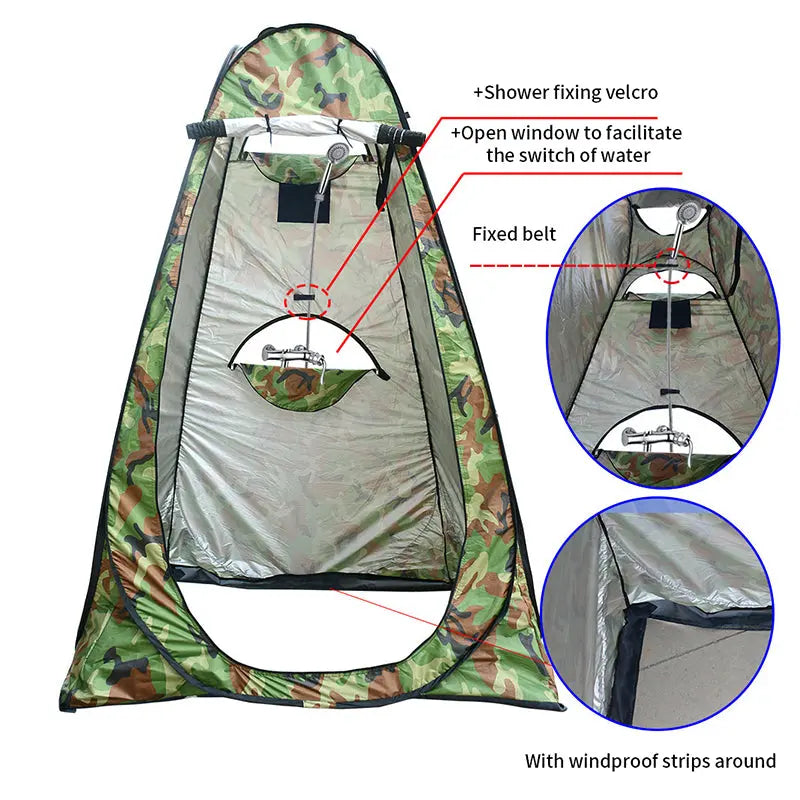 Portable Outdoor Camping Tent Shower Tent Simple Bath Cover Changing Fitting Room Tent Mobile Toilet Fishing Photography Tent eprolo