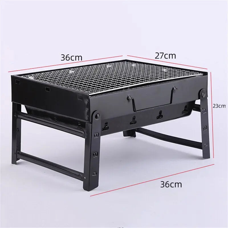 Barbecue Grill Outdoor Camping bbq Foldable Charcoal Grill Household Portable Barbecue Grill Charcoal Stove Skewers BBQ Tool eprolo
