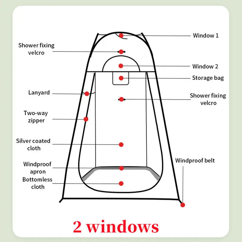 Portable Outdoor Camping Tent Shower Tent Simple Bath Cover Changing Fitting Room Tent Mobile Toilet Fishing Photography Tent eprolo