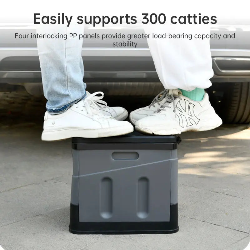 Portable folding camping toilet: adult/child use, self-contained, with lid and seat. eprolo