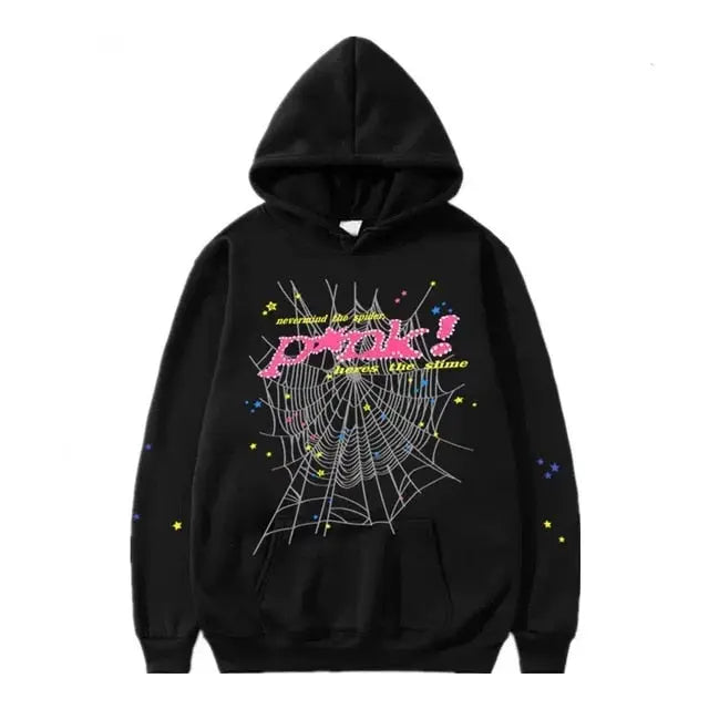 Spider Letter Prints Hoodies My Store