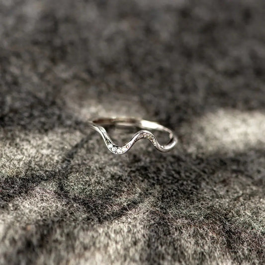 Water Wave Silver Ring in Fashion Design My Store