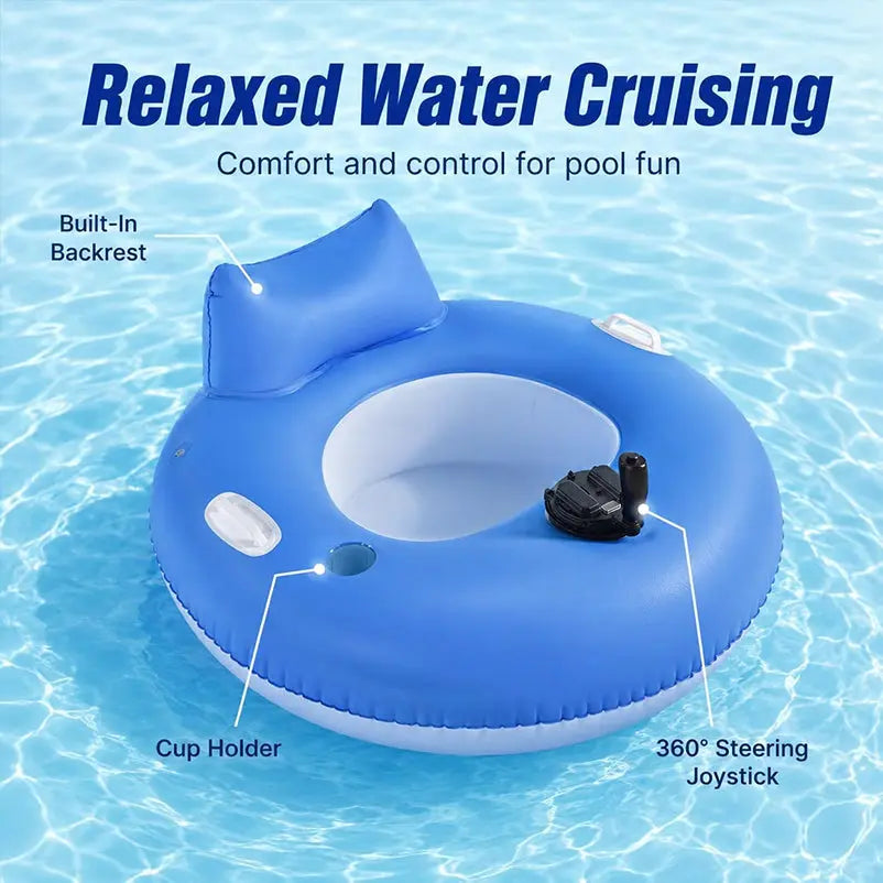 PowerFloat – Electric Propeller Inflatable Lounge Chair, Hands-Free Pool & Lake Cruiser eprolo