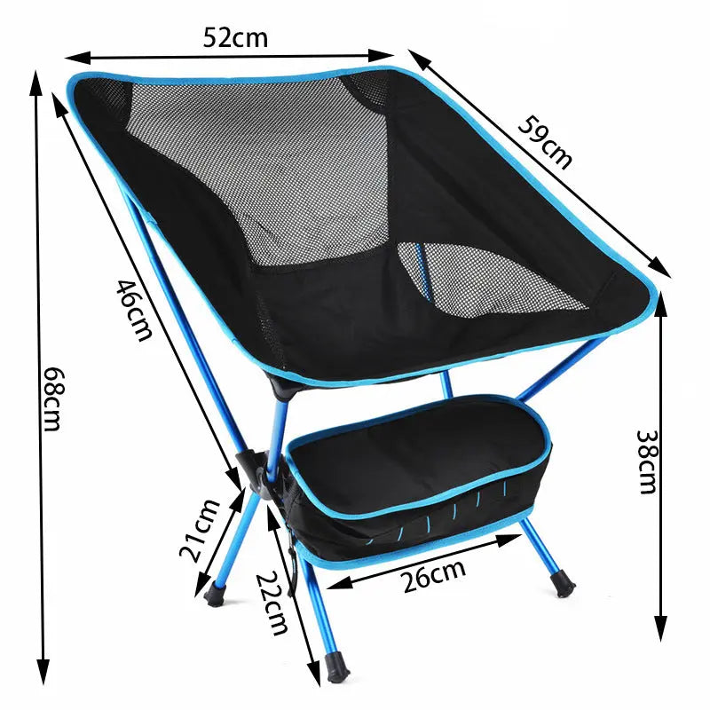 Travel Ultralight Folding Chair Superhard High Load Outdoor Camping Chair Portable Beach Hiking Picnic Seat Fishing Tools Chair eprolo