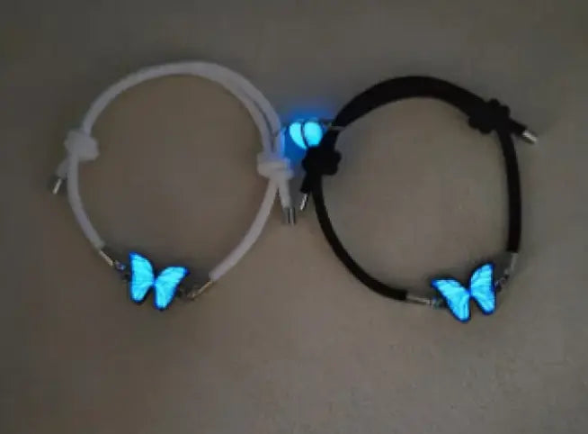 Luminous Butterfly Pendant Necklace – Glowing Fluorescent Titanium Steel Chain My Store