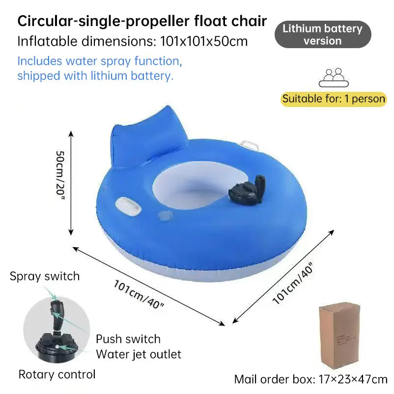 PowerFloat – Electric Propeller Inflatable Lounge Chair, Hands-Free Pool & Lake Cruiser eprolo