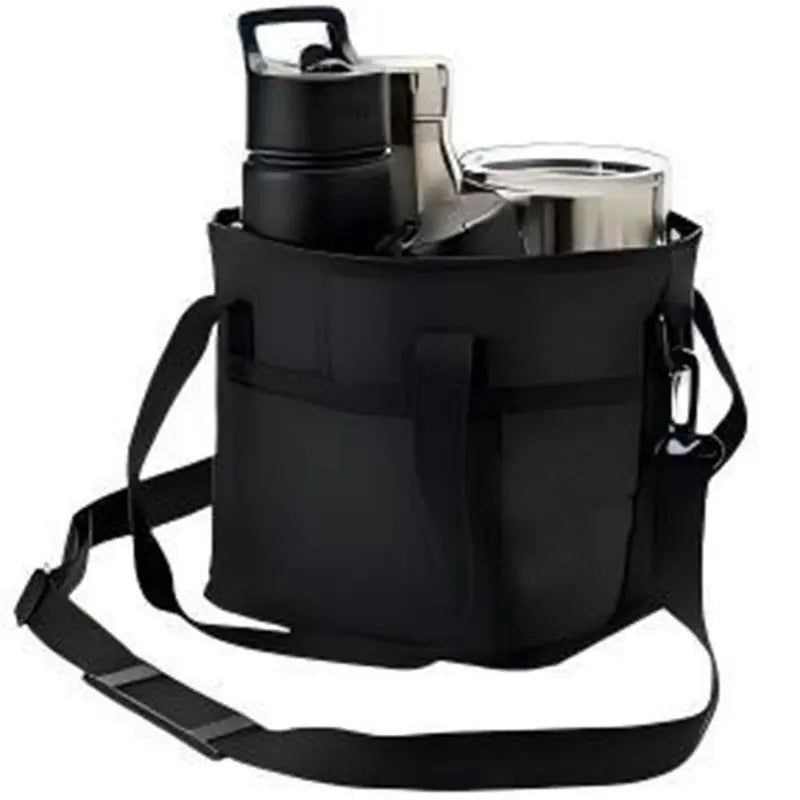 4-Compartment Leakproof Drink Carrier Bag – Adjustable Strap Beverage Holder for Car & Travel eprolo
