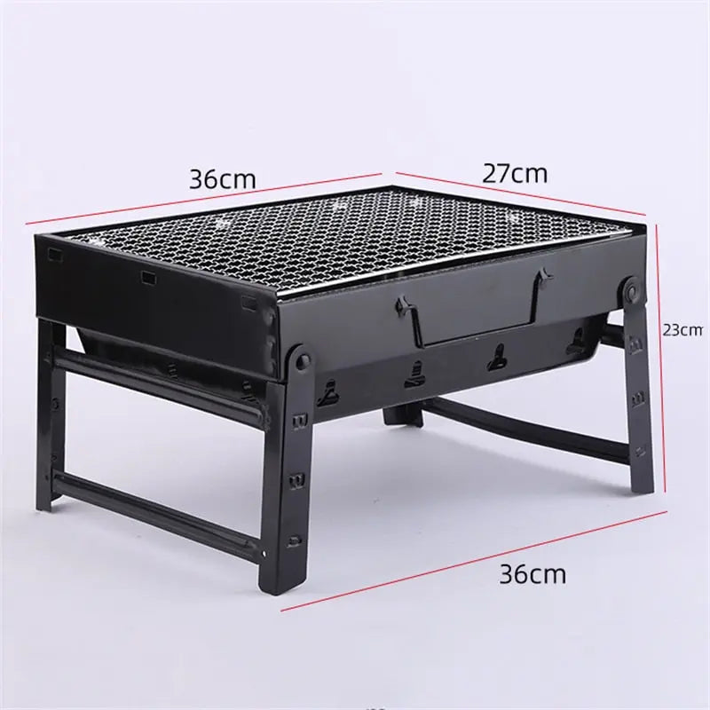 Barbecue Grill Outdoor Camping bbq Foldable Charcoal Grill Household Portable Barbecue Grill Charcoal Stove Skewers BBQ Tool eprolo