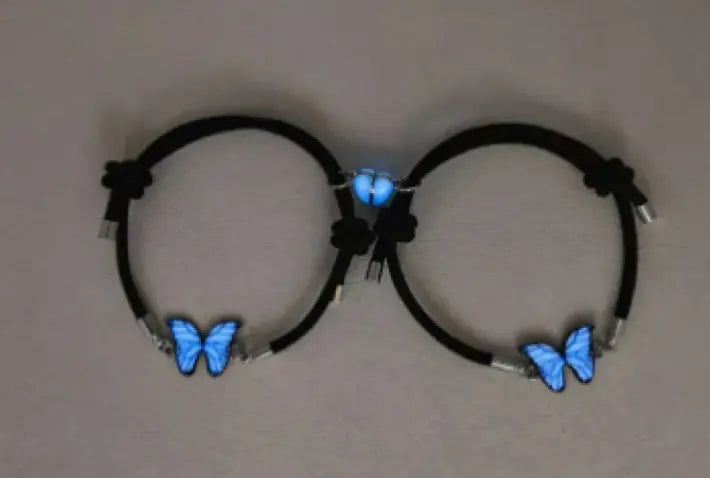Luminous Butterfly Pendant Necklace – Glowing Fluorescent Titanium Steel Chain My Store