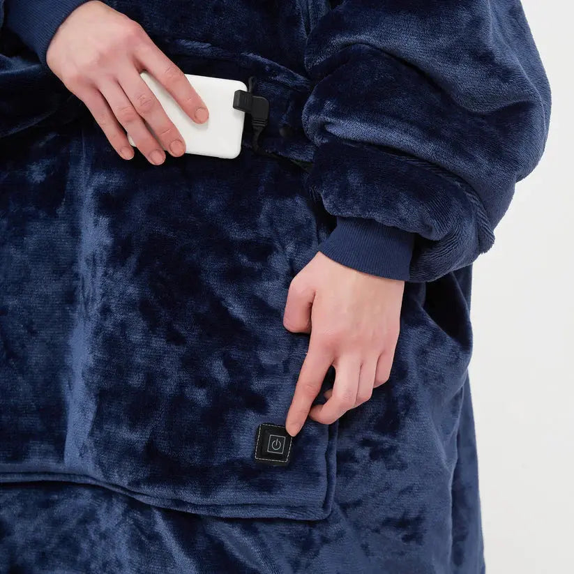 Heated Hoodie Blanket – Wearable Electric Plush Blanket with Adjustable Heat & Pockets My Store