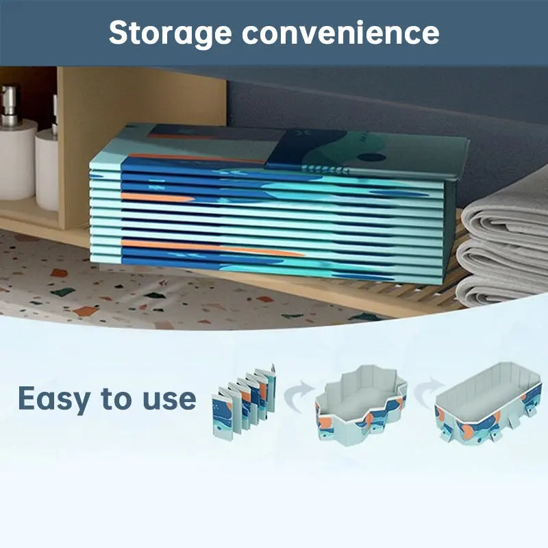 Large Foldable Rectangular Family Swimming Pool, Non-Inflatable Above Ground Pool, Easy Setup Outdoor Pool for Adults and Kids eprolo