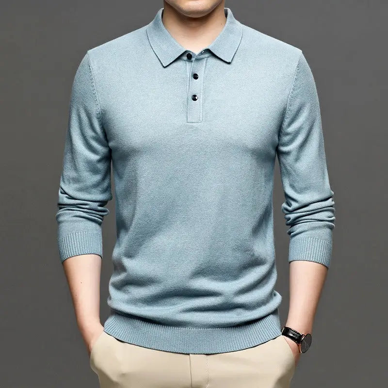 Men's Lapel Knit Pullover Sweater My Store