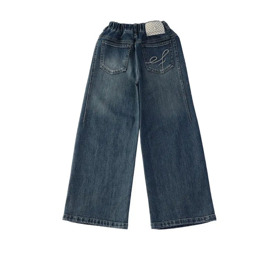 Girls' Casual Wide-Leg Jeans Pants eprolo