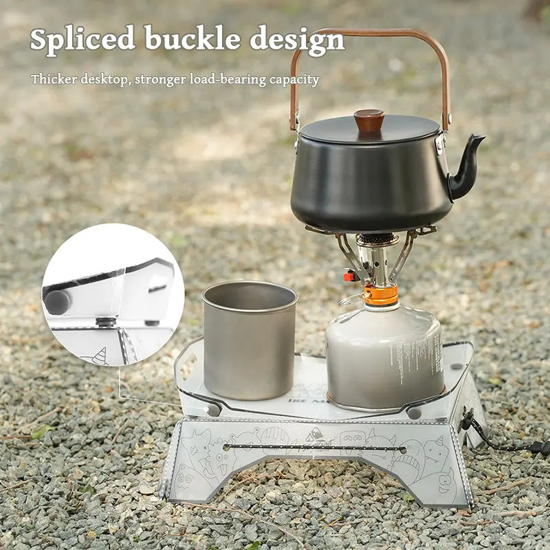 Folding Mini Table - Ultralight PP Camp Table & Tray (97g) Food-grade, Portable for Camping & Hiking Gear eprolo