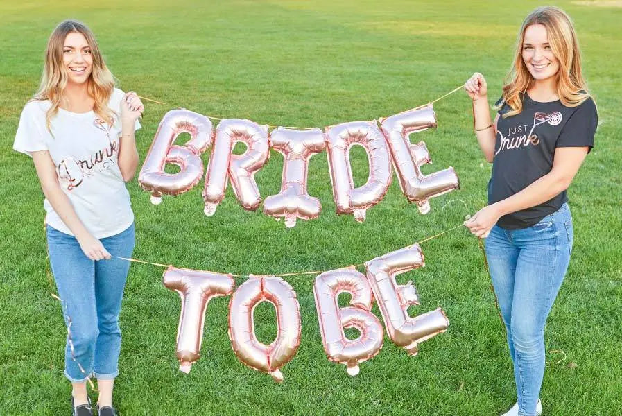 Lets Flamingle Rose Gold 16" Balloon Banner | Multiple phrases! MyStore