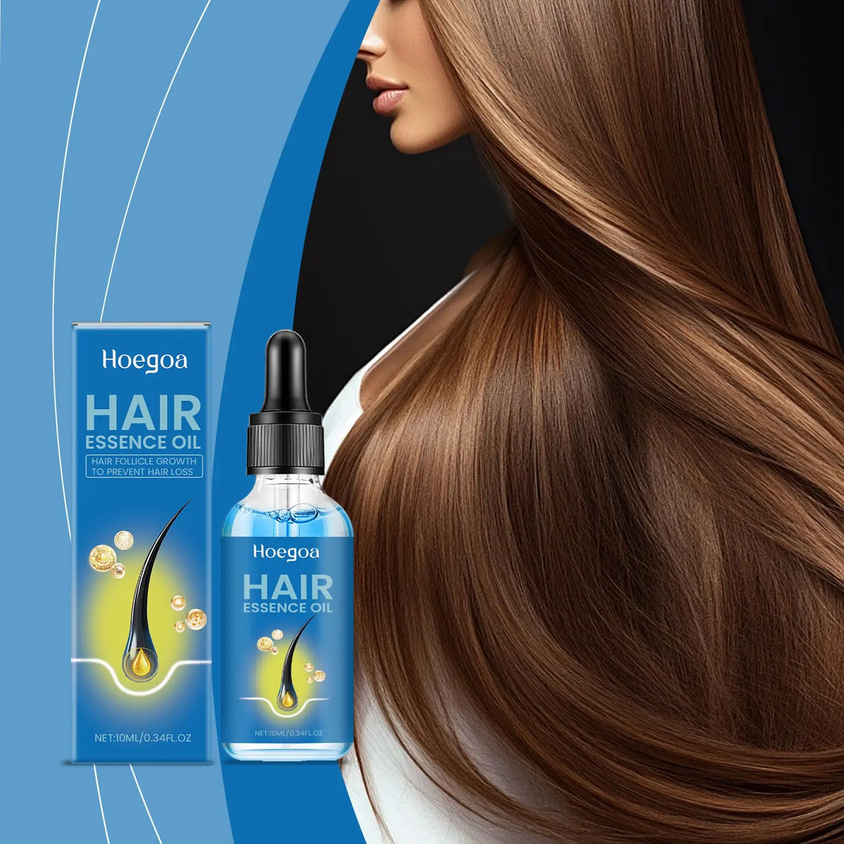 Hoegoa Hair Care Serum, Gently Moisturizes And Hydrates Smooth, Soft And Luminous Hair Treatment For Frizz eprolo