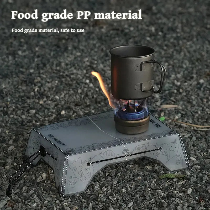 Folding Mini Table - Ultralight PP Camp Table & Tray (97g) Food-grade, Portable for Camping & Hiking Gear eprolo