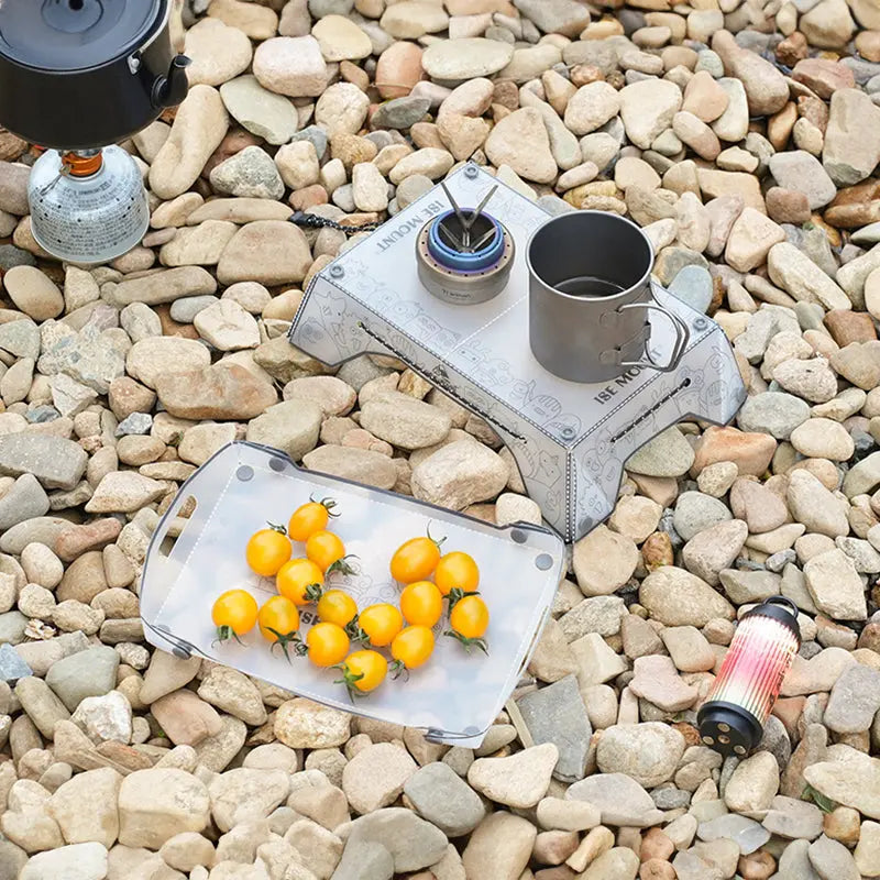 Folding Mini Table - Ultralight PP Camp Table & Tray (97g) Food-grade, Portable for Camping & Hiking Gear eprolo