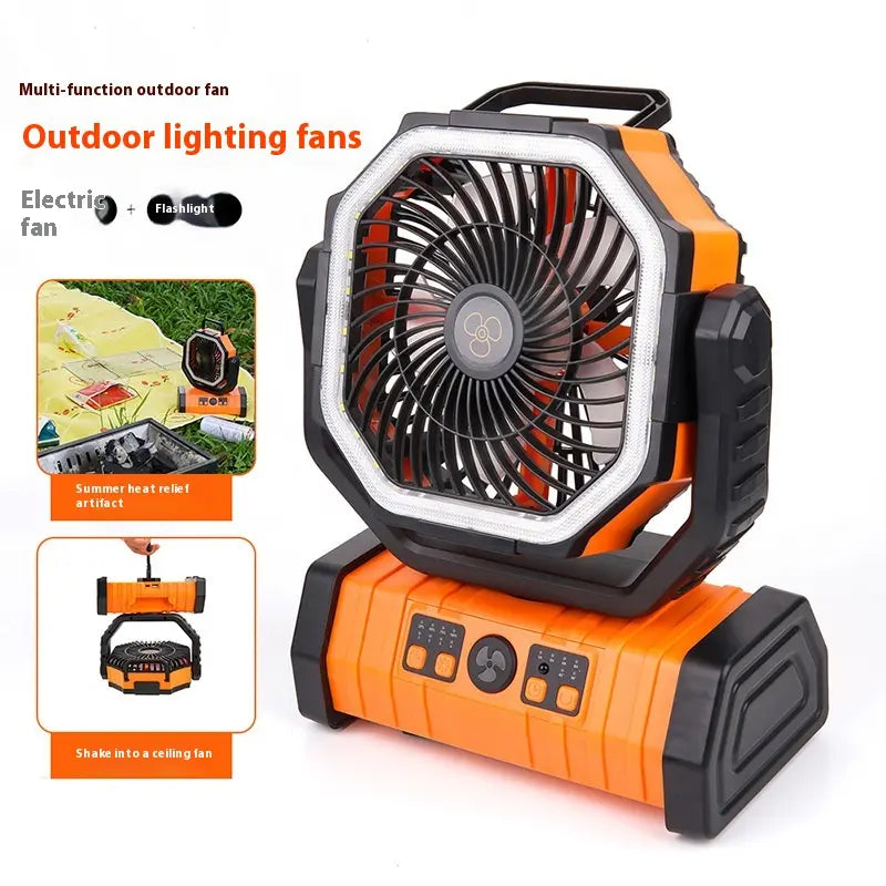 Outdoor Household Power Bank LED Light Camping Fan MyStore