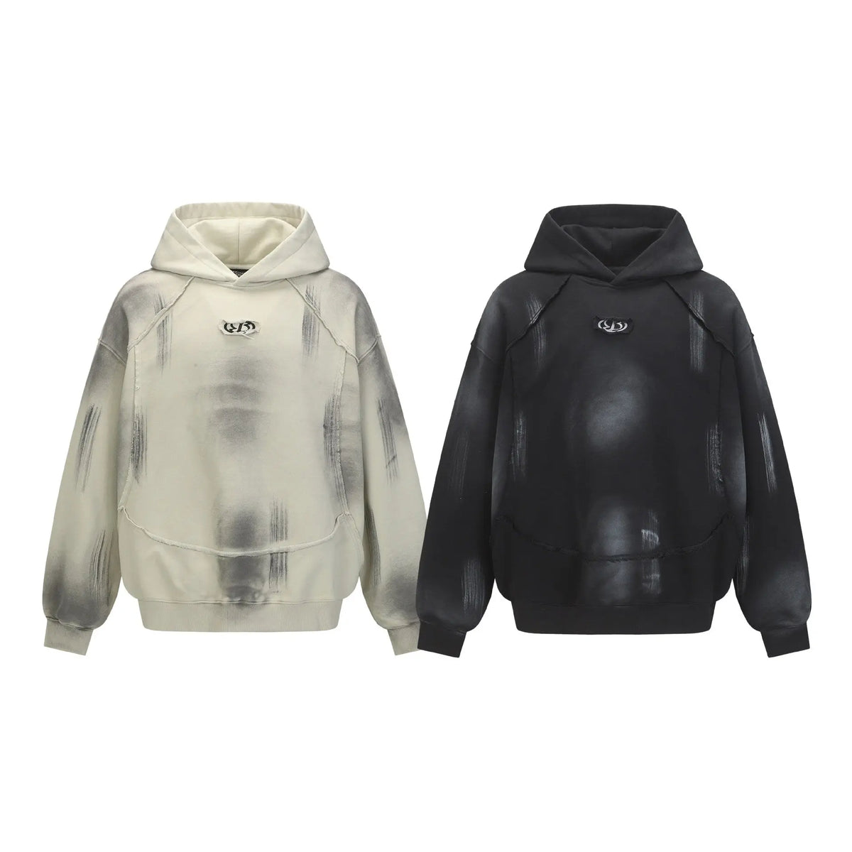 Hairy edge washed and spray dyed hoodie eprolo