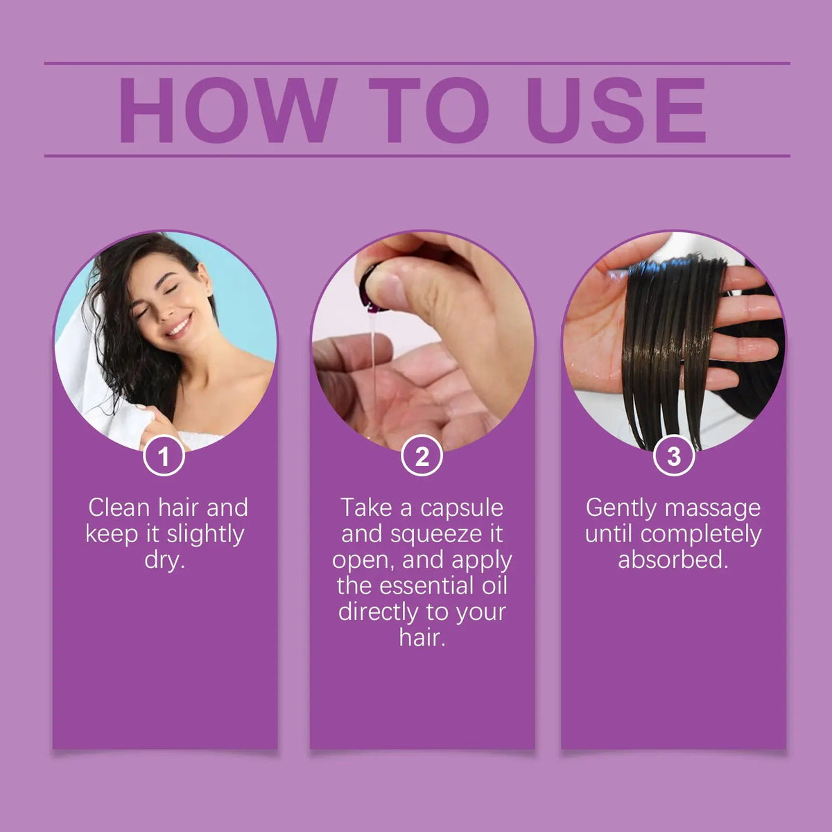 EELHOE Hair Essential Oil Treatment Capsule Scalp Massage Nutrition Moisturizing Hair Repair Supple Care Essential Oil eprolo