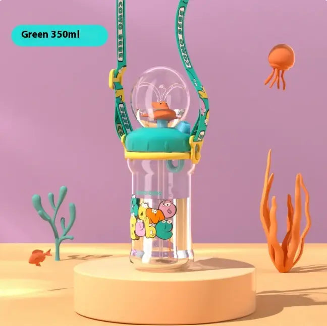 Children's Whale Cartoon Diving Fountain Water Bottle - Tritan Leakproof Sippy Cup (Various Sizes & Colors) My Store