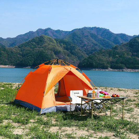 Automatic Pop Up Camping Tent 3-4 Person, Instant Setup Waterproof UV Protection Sun Shelter for Beach Fishing Outdoor eprolo