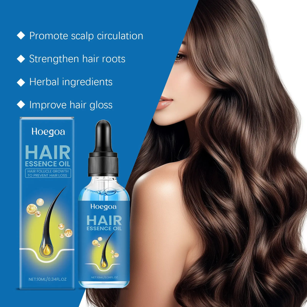 Hoegoa Hair Care Serum, Gently Moisturizes And Hydrates Smooth, Soft And Luminous Hair Treatment For Frizz eprolo