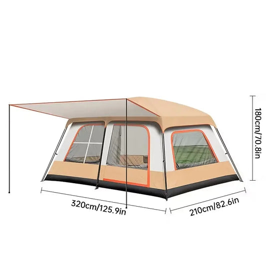 4-6 Person Family Camping Tent, Waterproof Portable Tent with Carry Bag for Car Camping eprolo