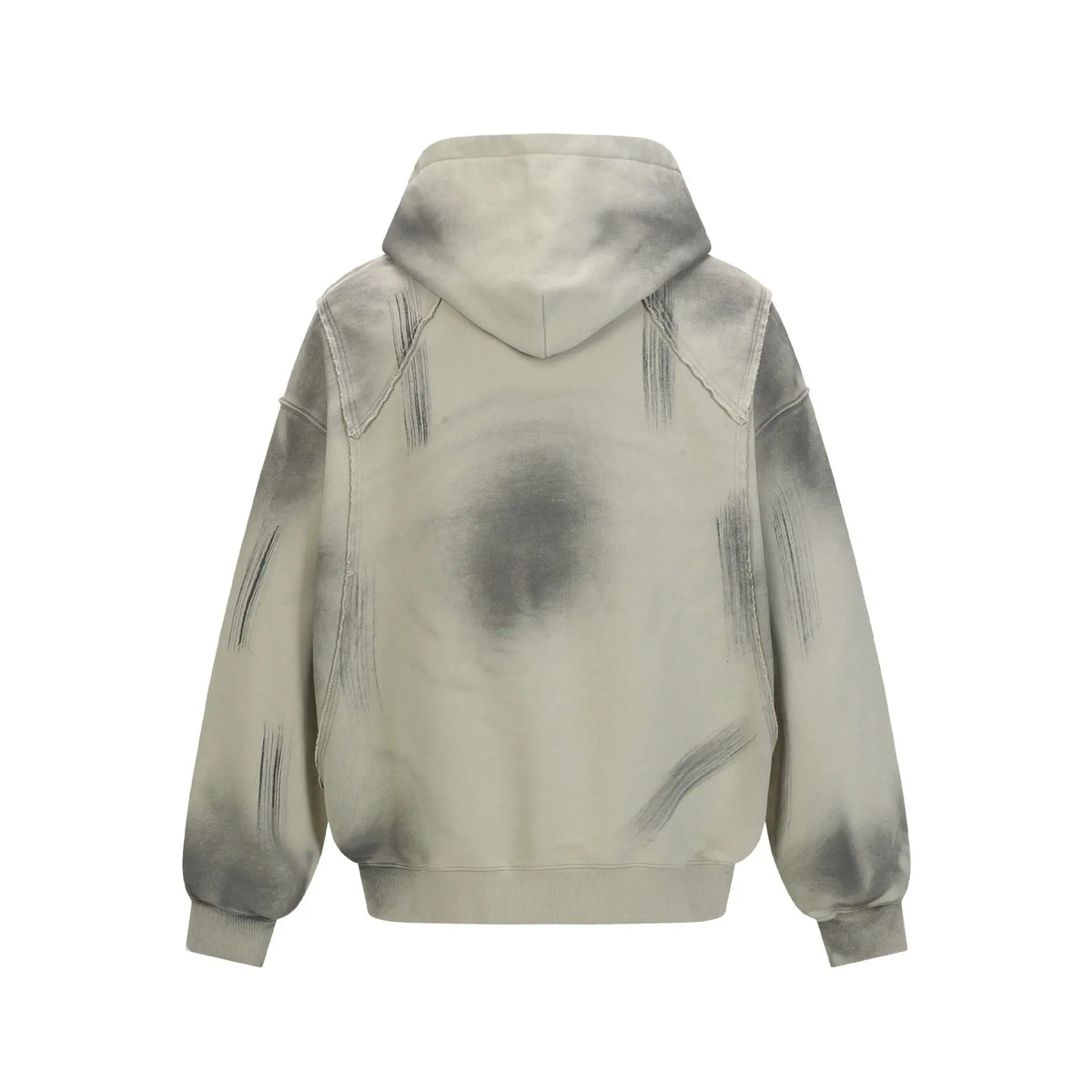 Hairy edge washed and spray dyed hoodie eprolo