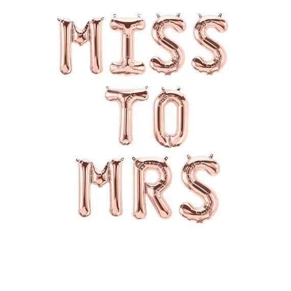 Lets Flamingle Rose Gold 16" Balloon Banner | Multiple phrases! MyStore