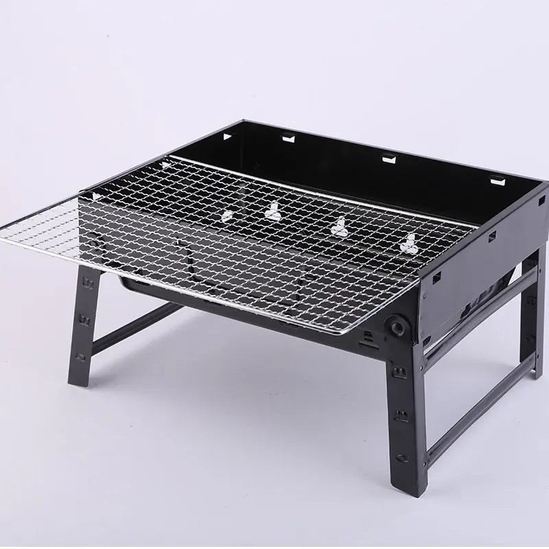 Barbecue Grill Outdoor Camping bbq Foldable Charcoal Grill Household Portable Barbecue Grill Charcoal Stove Skewers BBQ Tool eprolo
