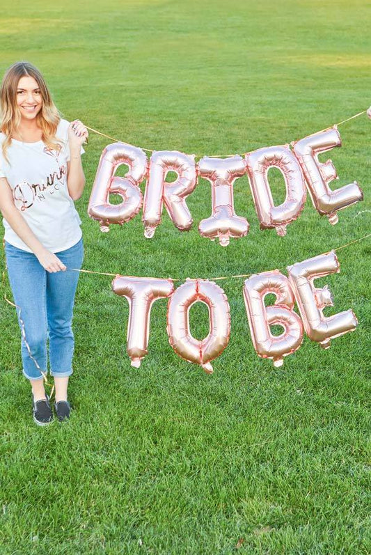 Lets Flamingle Rose Gold 16" Balloon Banner | Multiple phrases! MyStore