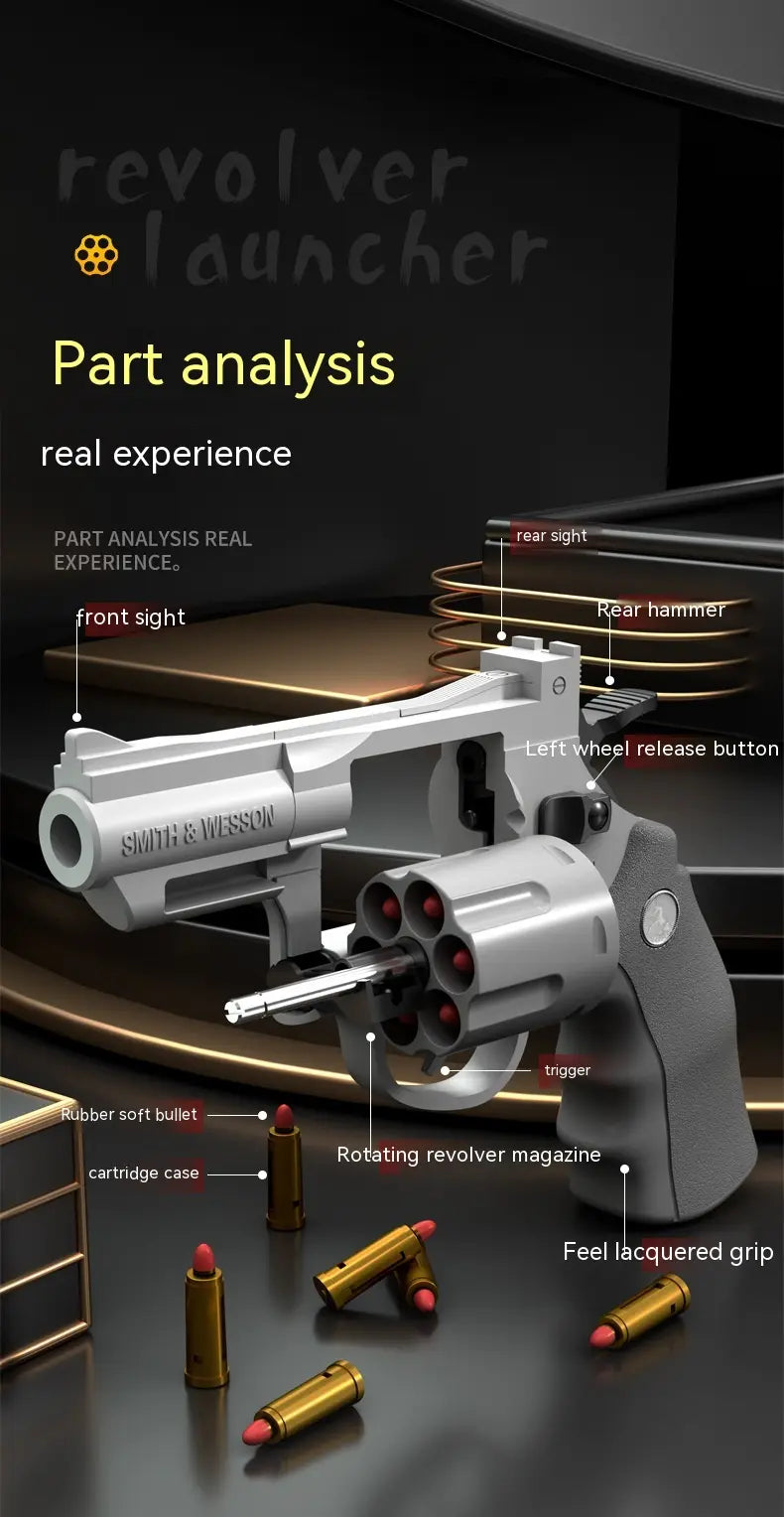 Children's Left-Wheel Soft Bullet Toy Pistol MyStore