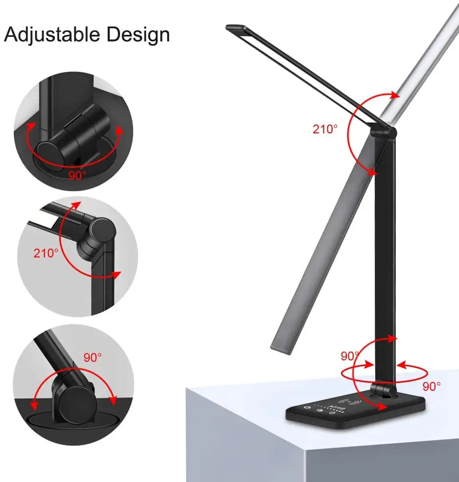 5 Lighting Mode LED Desk Lamp + Wireless Phone Charger MyStore