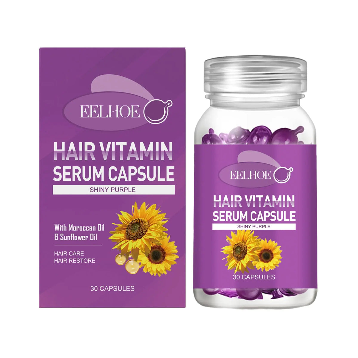 EELHOE Hair Essential Oil Treatment Capsule Scalp Massage Nutrition Moisturizing Hair Repair Supple Care Essential Oil eprolo