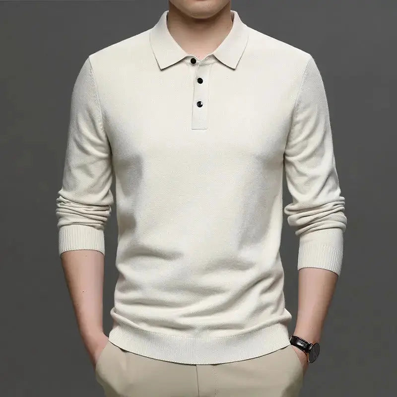 Men's Lapel Knit Pullover Sweater My Store