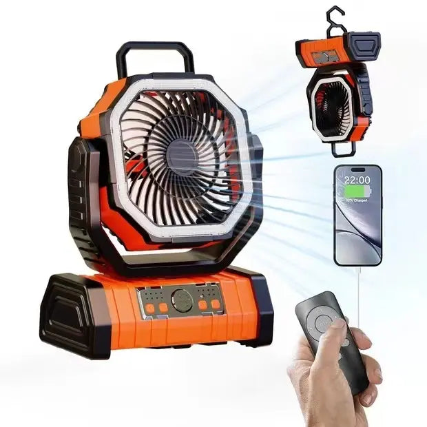 Outdoor Household Power Bank LED Light Camping Fan MyStore