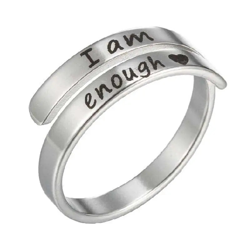 Retro Stainless Steel English Double Ring My Store