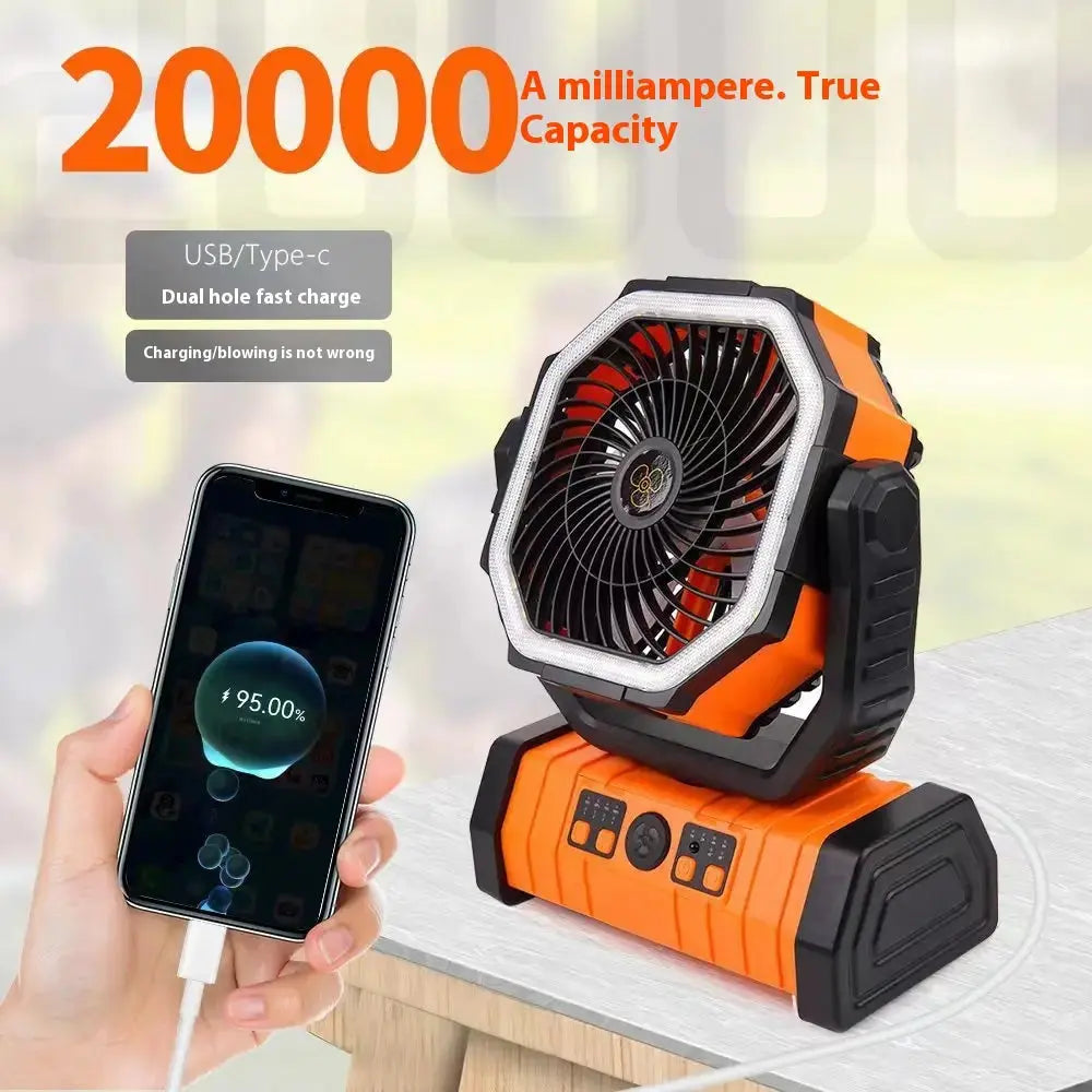 Outdoor Household Power Bank LED Light Camping Fan MyStore