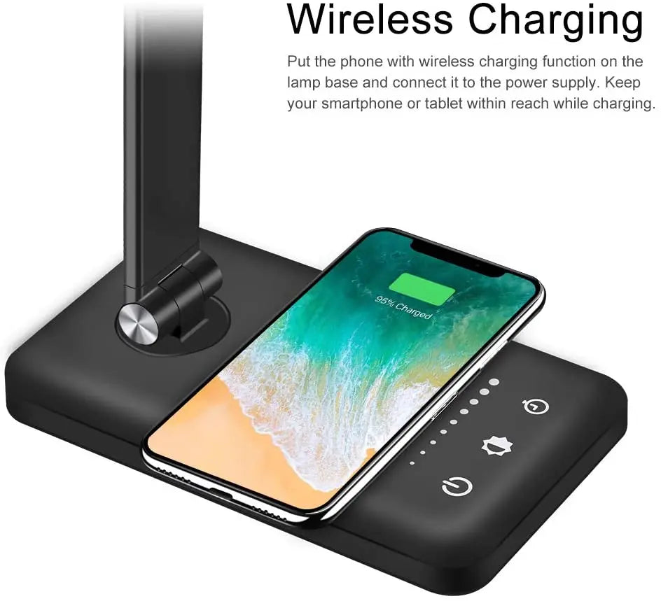 5 Lighting Mode LED Desk Lamp + Wireless Phone Charger MyStore