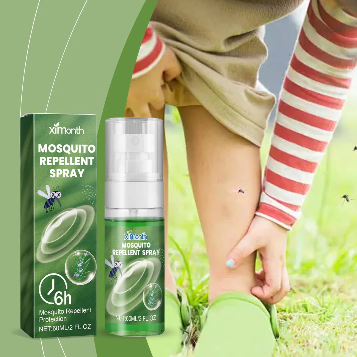 Ximonth Mosquito Repellent Spray for Home, Camping, Outdoor Activities - Portable Insect Bite Prevention and Mosquito Repellent Liquid eprolo