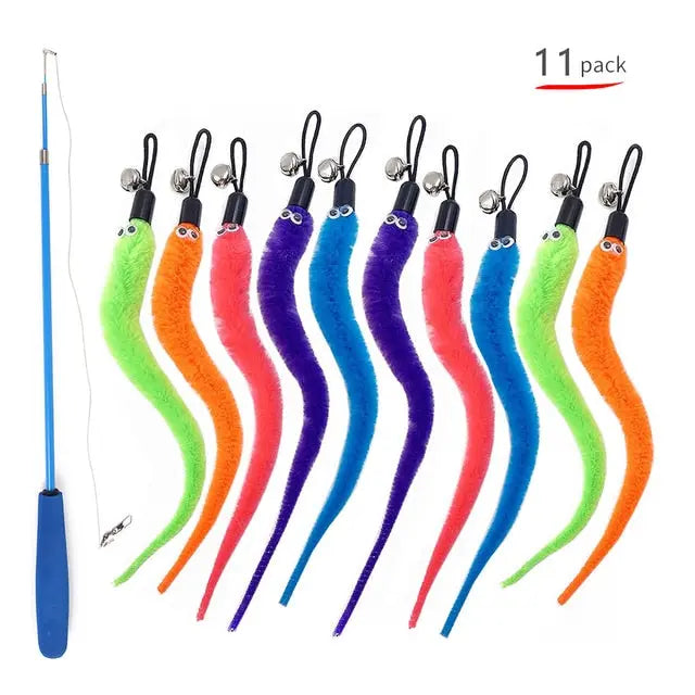 Retractable Cat Feather Toy for Indoor Cats MyStore