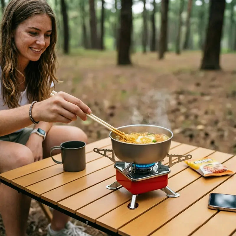 Ultra-Light Foldable Outdoor Gas Stove, Compact Backpacking Burner for Camping, Hiking, Fishing, Trekking & Picnic eprolo