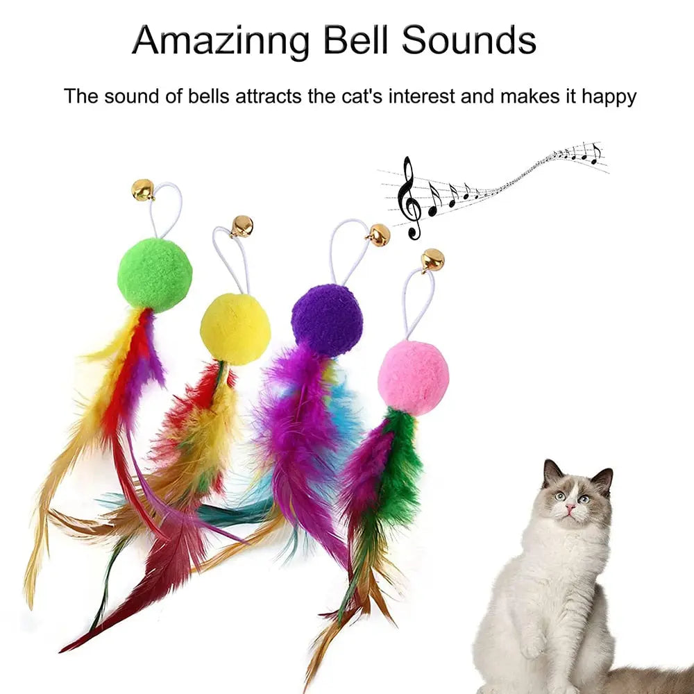 Retractable Cat Feather Toy for Indoor Cats MyStore