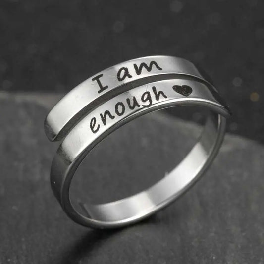 Retro Stainless Steel English Double Ring My Store