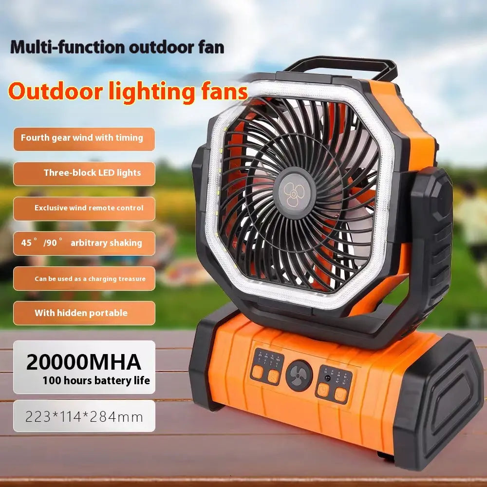 Outdoor Household Power Bank LED Light Camping Fan MyStore
