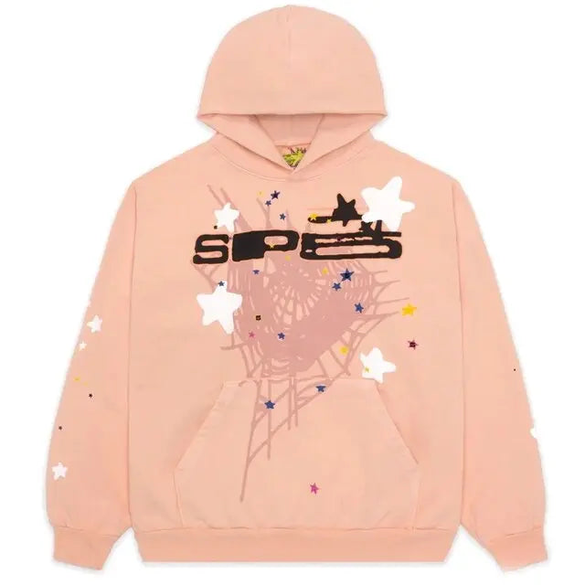 Spider Letter Prints Hoodies My Store
